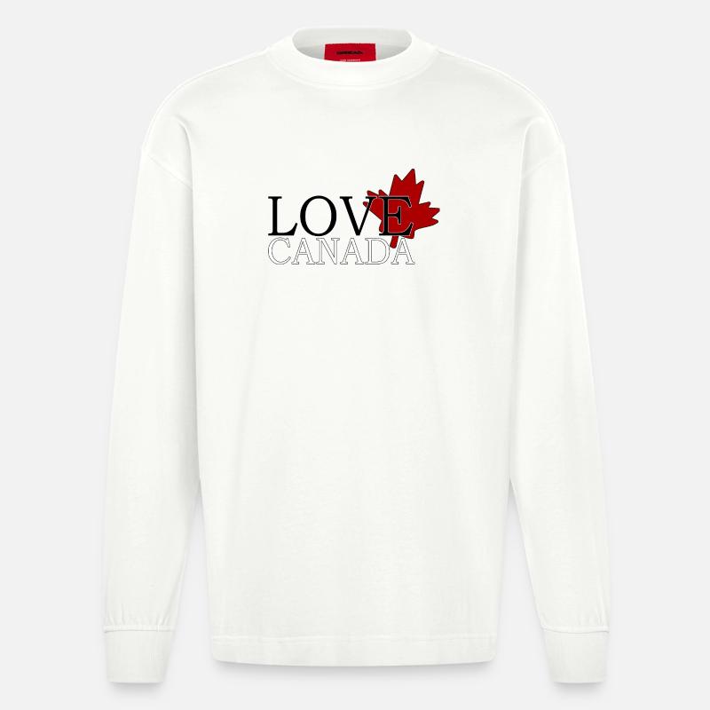 Amour canada - Manches longues bio épais oversize fabriqué en UE - OFF WHITE