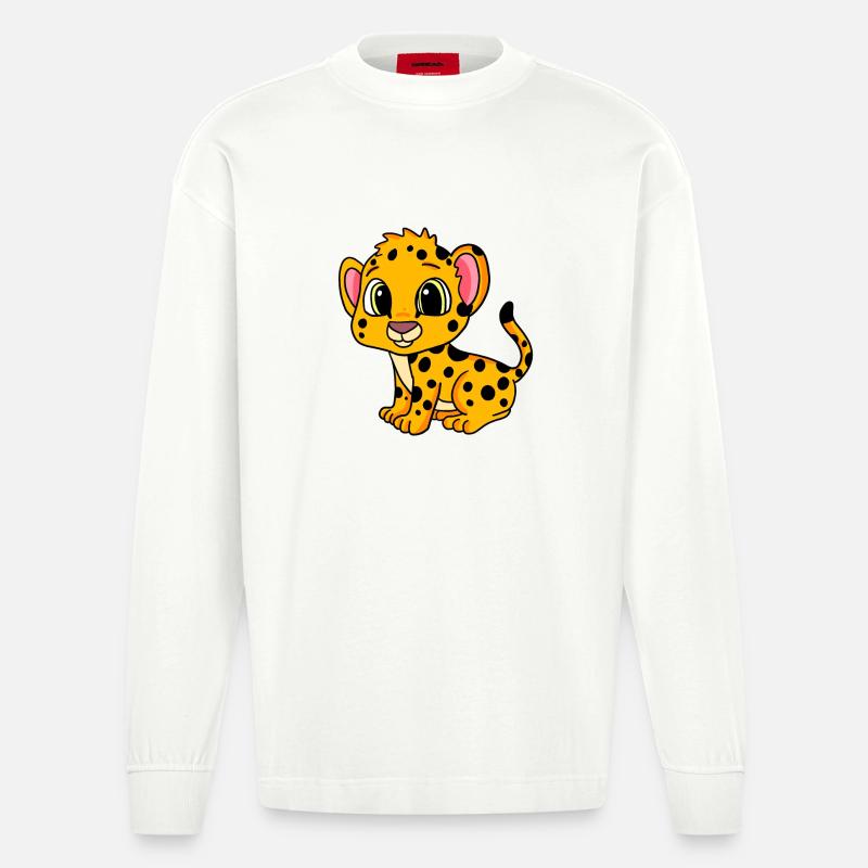 Guépard - Manches longues bio épais oversize fabriqué en UE - OFF WHITE