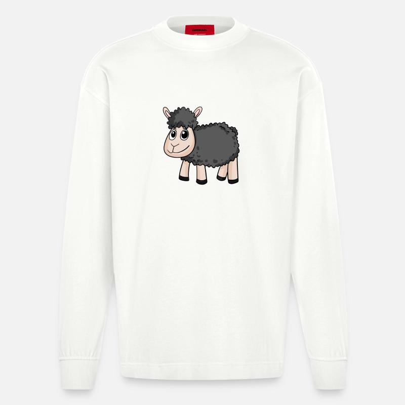 Schwarzes Schaf - Heavyweight Oversized Organic Langarmshirt Made in EU - OFF WHITE