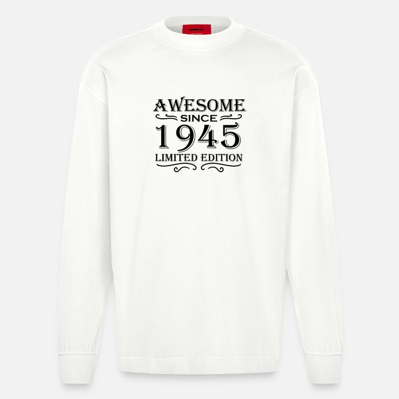 1945 - Manches longues bio épais oversize fabriqué en UE - OFF WHITE