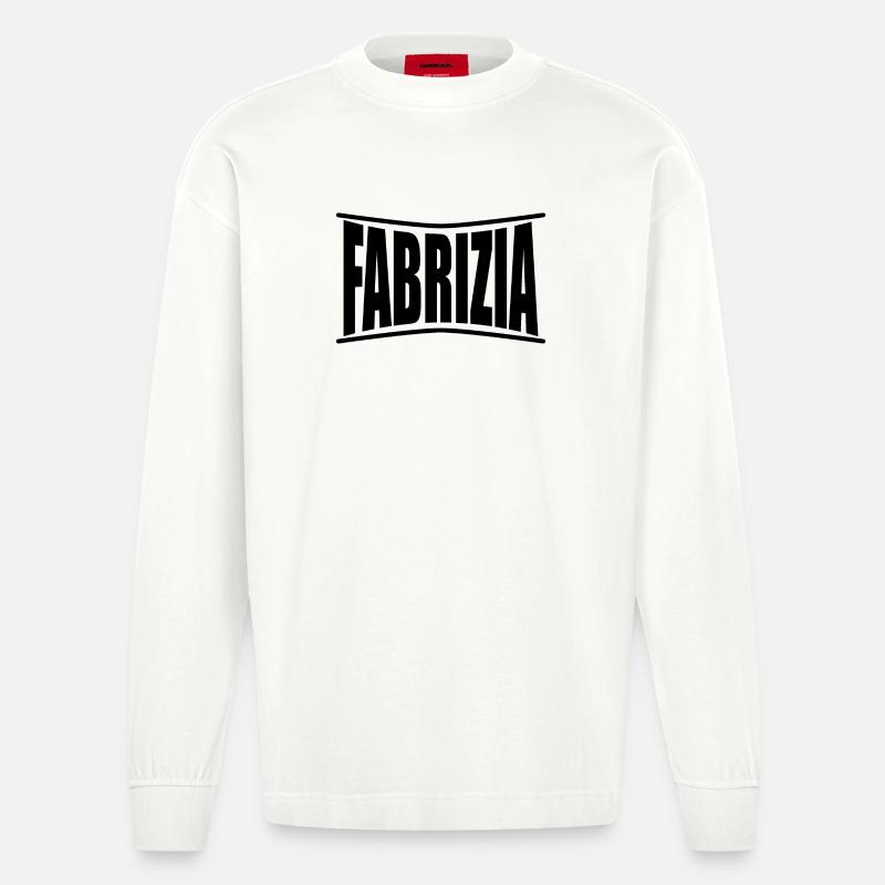 Fabrizia T-Shirt Geschenkidee - Heavyweight Oversized Organic Langarmshirt Made in EU - OFF WHITE