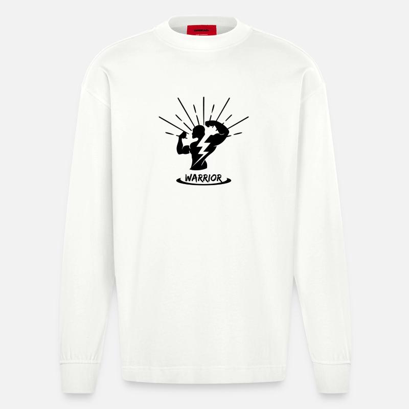 Warrior - Heavyweight Oversized Organic Langarmshirt Made in EU - OFF WHITE