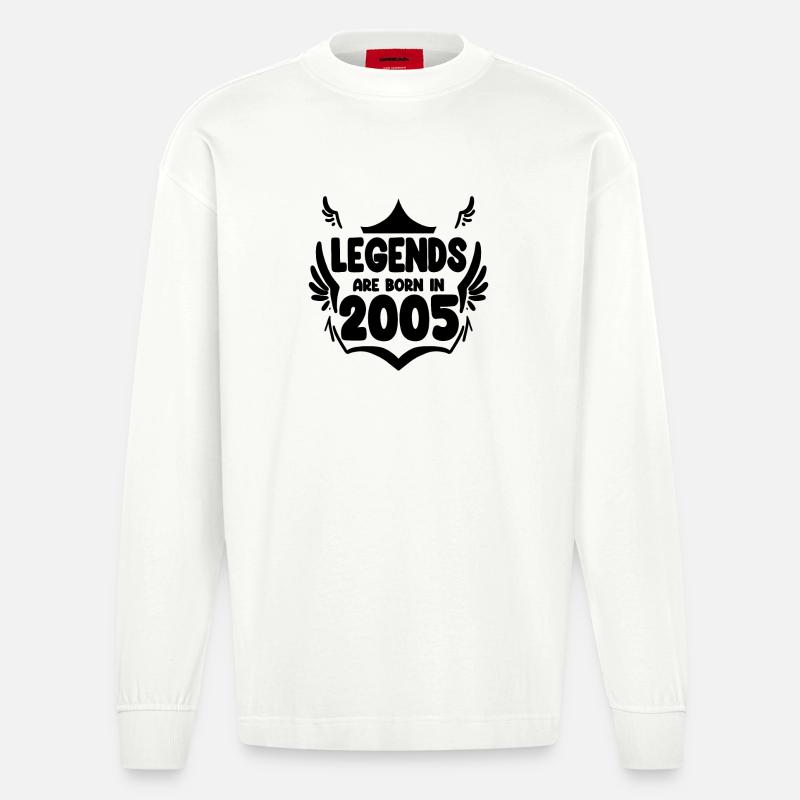 2005 - Heavyweight Oversized Organic Langarmshirt Made in EU - OFF WHITE