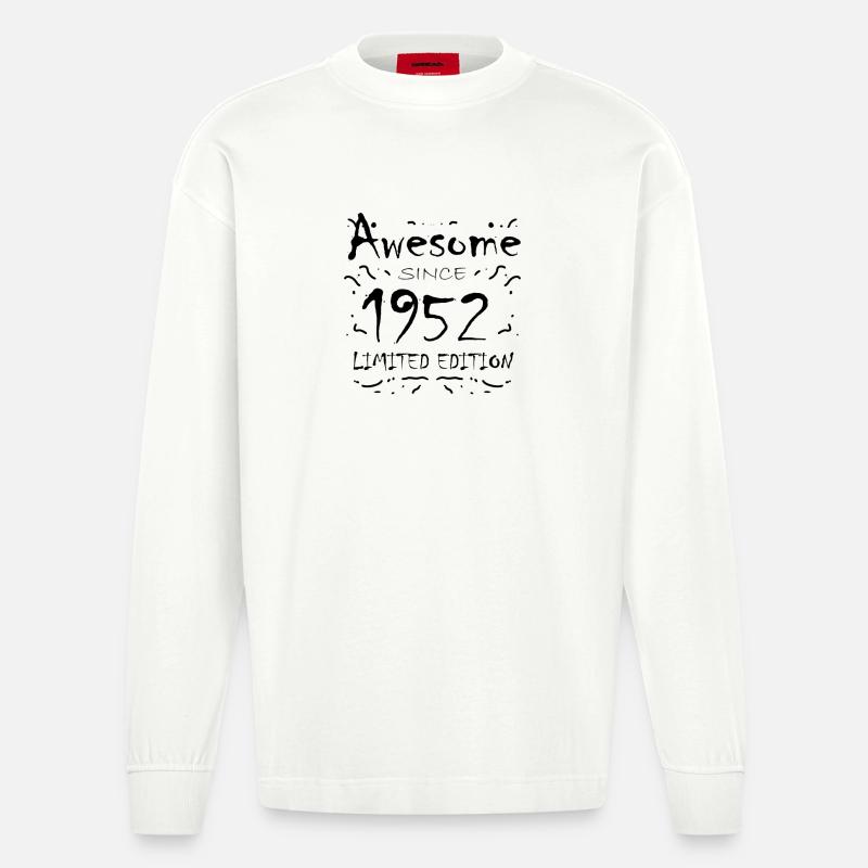 1952 - Manches longues bio épais oversize fabriqué en UE - OFF WHITE