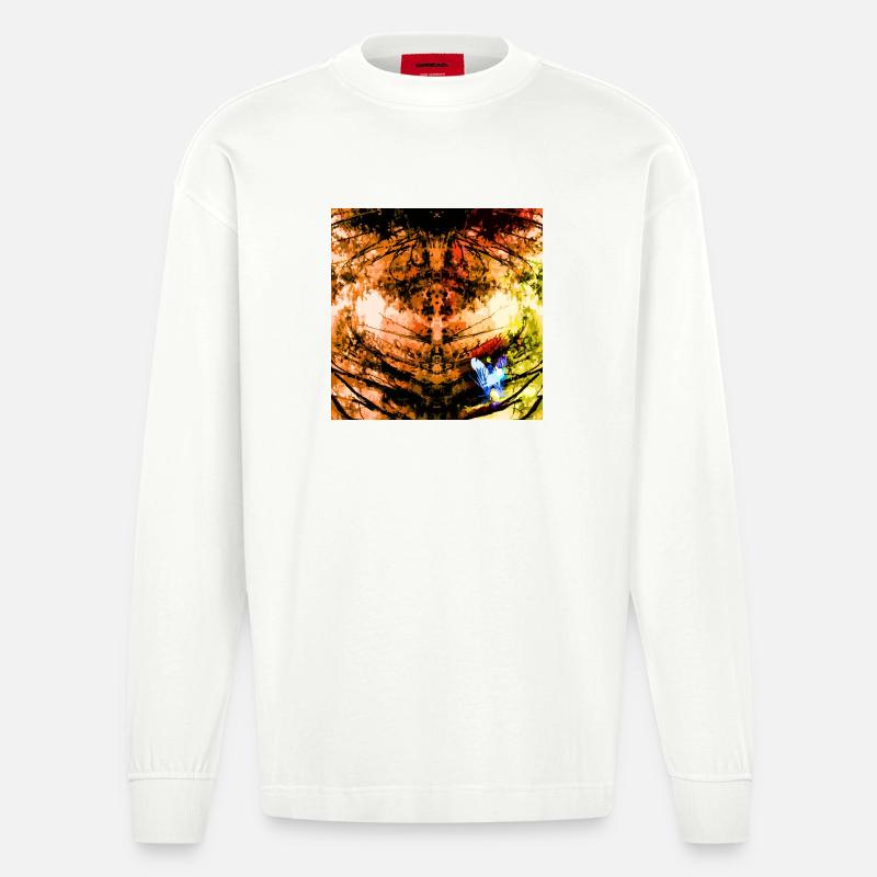 Herbstbaum Radial - Heavyweight Oversized Organic Langarmshirt Made in EU - OFF WHITE
