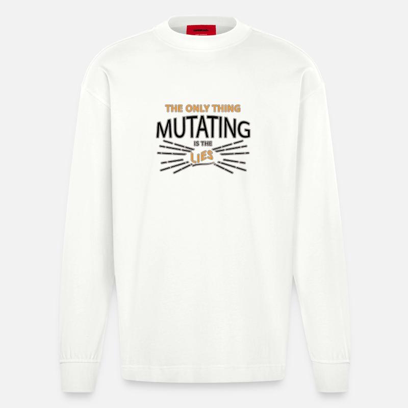 Spruch - Heavyweight Oversized Organic Langarmshirt Made in EU - OFF WHITE