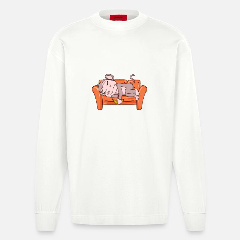 Affe - Heavyweight Oversized Organic Langarmshirt Made in EU - OFF WHITE