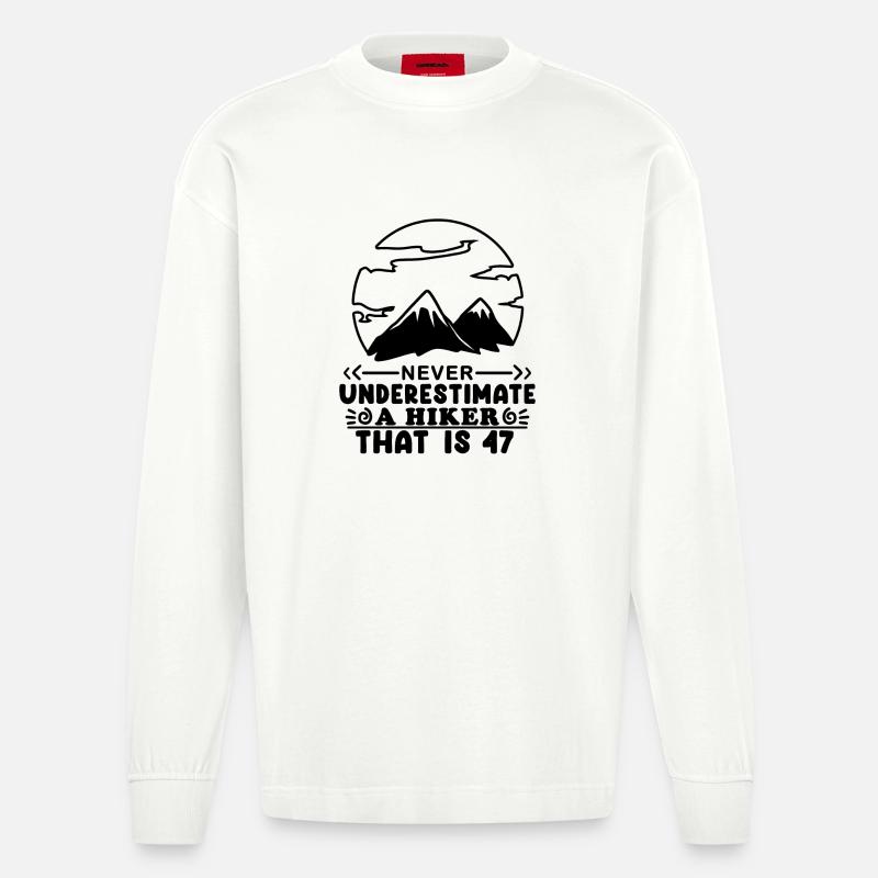 47e anniversaire de Mountain Wanderer - Manches longues bio épais oversize fabriqué en UE - OFF WHITE