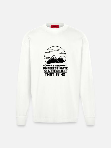 42e anniversaire cadeau 42 ans - Manches longues bio épais oversize fabriqué en UE - OFF WHITE