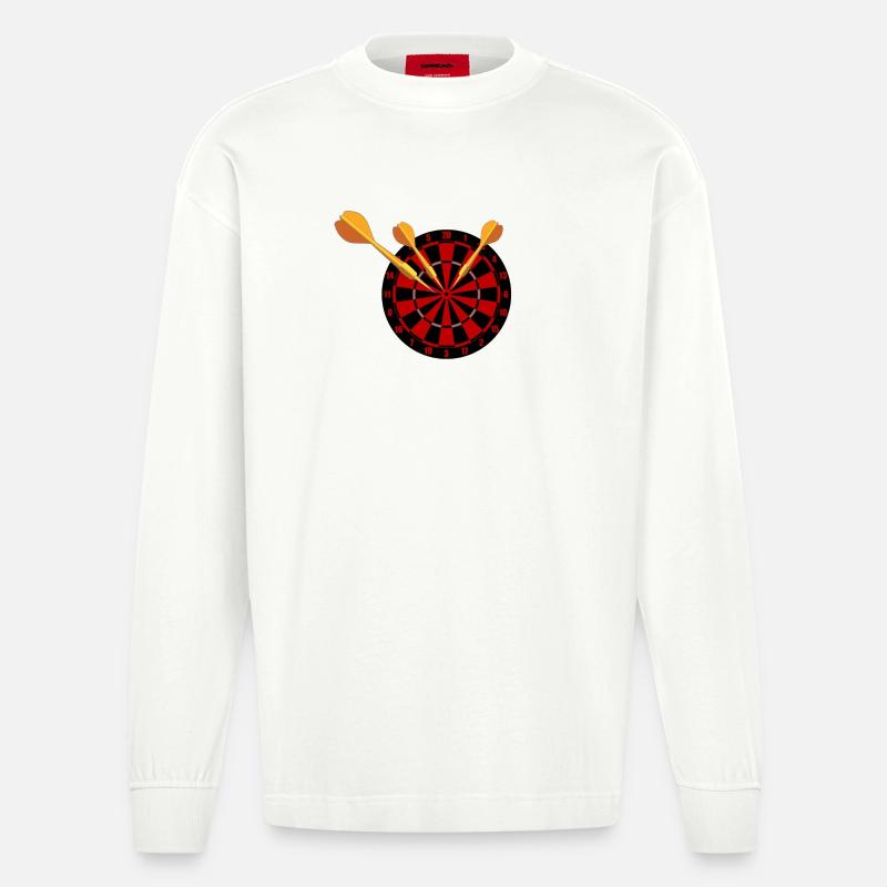 Fléchettes Flèches et jeu de fléchettes - Manches longues bio épais oversize fabriqué en UE - OFF WHITE