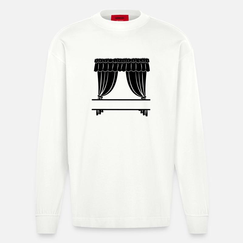 Gardinengeschäft oder Theater - Heavyweight Oversized Organic Langarmshirt Made in EU - OFF WHITE