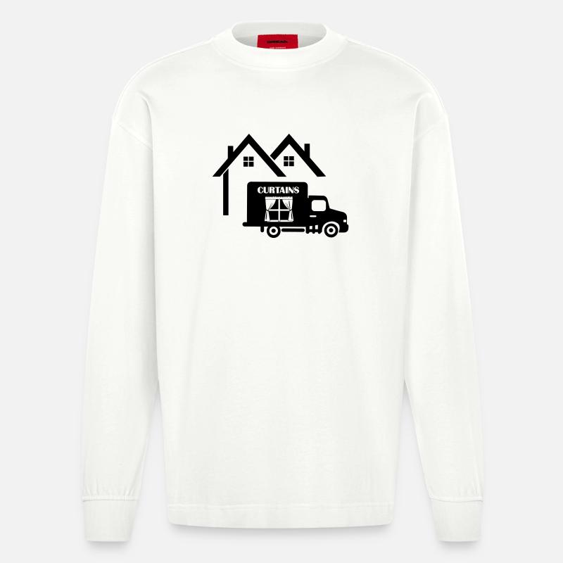 LKW-Vorhänge zu Hause - Heavyweight Oversized Organic Langarmshirt Made in EU - OFF WHITE