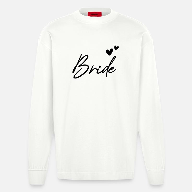 BRIDE Junggesellenabschied - Heavyweight Oversized Organic Langarmshirt Made in EU - OFF WHITE
