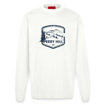 Perry Hill Mountain Trail - Heavyweight Oversized Organic Langarmshirt Made in EU - OFF WHITE - Vorne