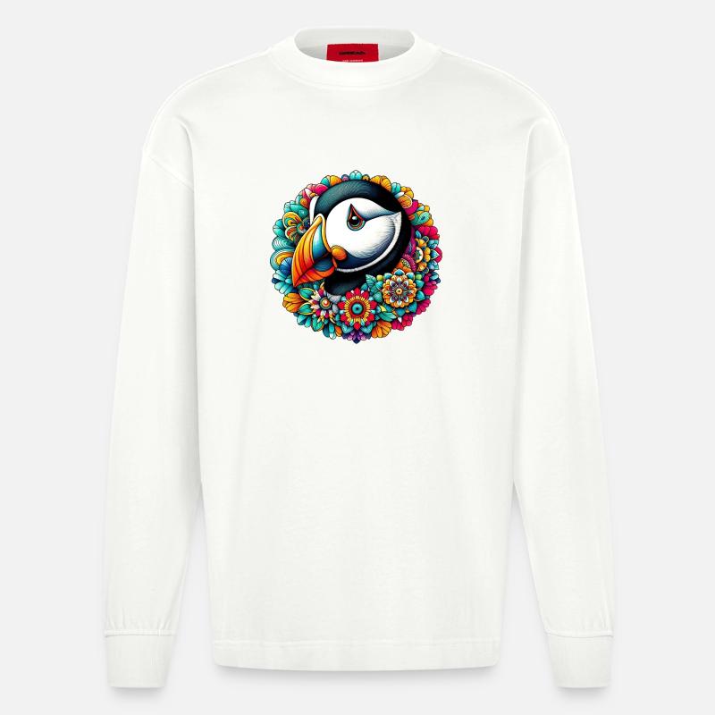 Macareux - Manches longues bio épais oversize fabriqué en UE - OFF WHITE