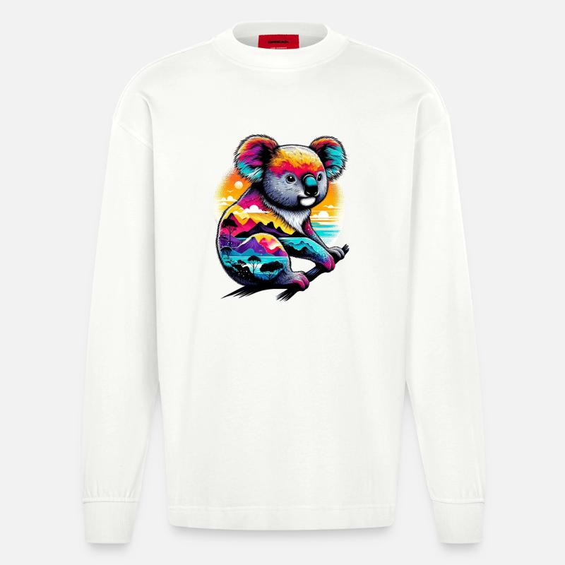 Koala - Manches longues bio épais oversize fabriqué en UE - OFF WHITE