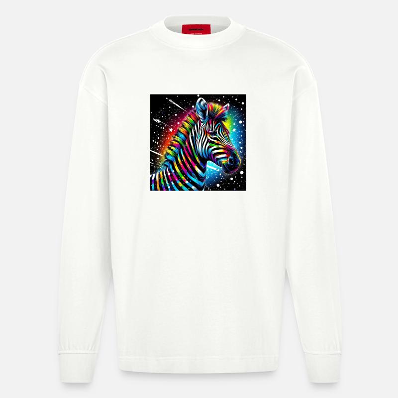 Zebra - Heavyweight Oversized Organic Langarmshirt Made in EU - OFF WHITE