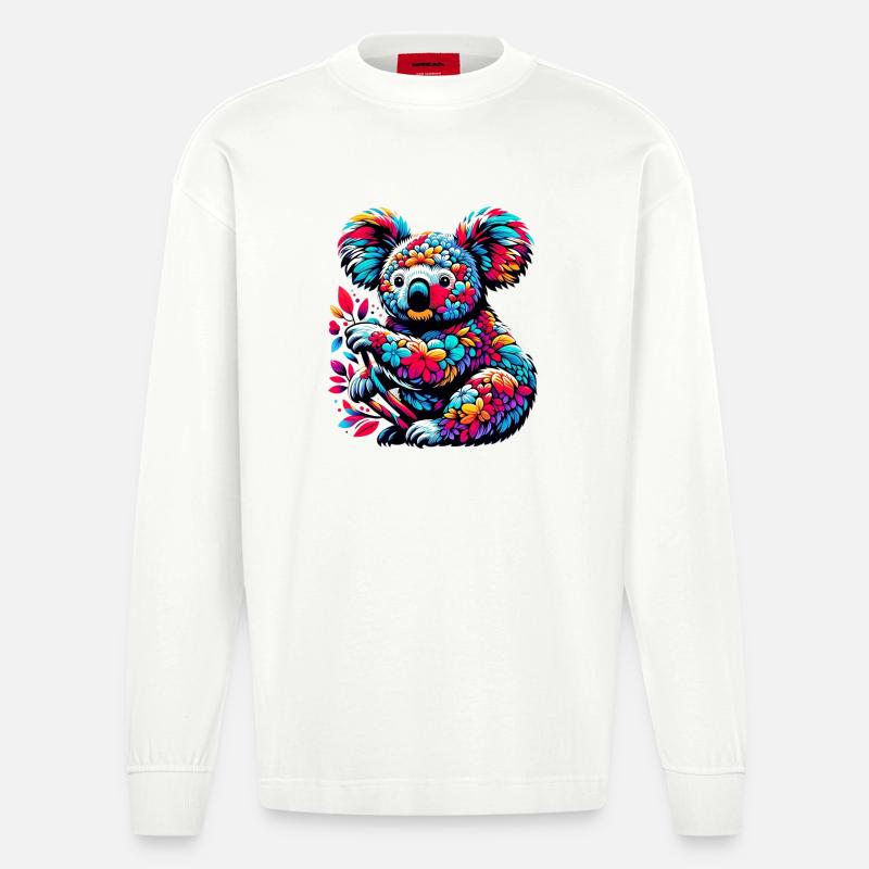Koala - Manches longues bio épais oversize fabriqué en UE - OFF WHITE