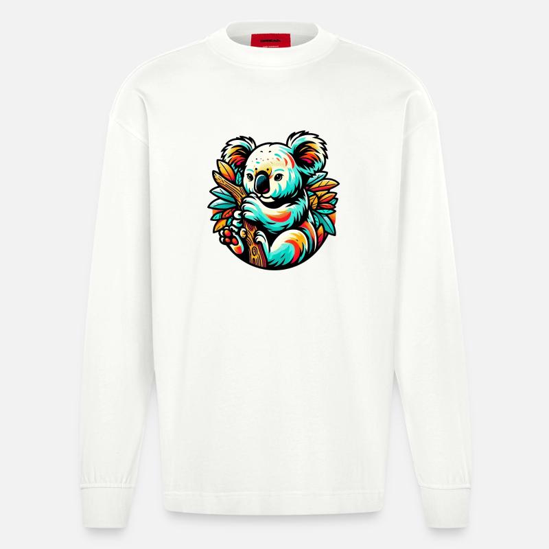 Koala - Manches longues bio épais oversize fabriqué en UE - OFF WHITE