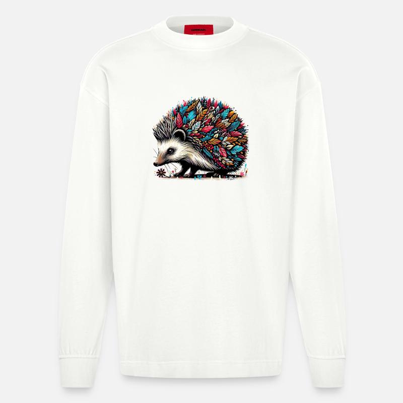 Igel - Heavyweight Oversized Organic Langarmshirt Made in EU - OFF WHITE