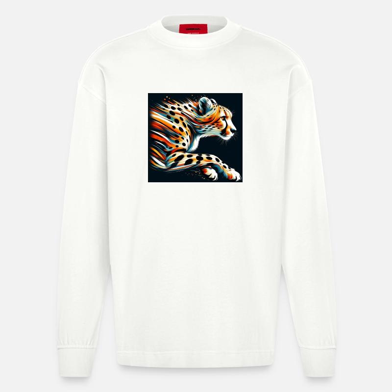 Guépard - Manches longues bio épais oversize fabriqué en UE - OFF WHITE