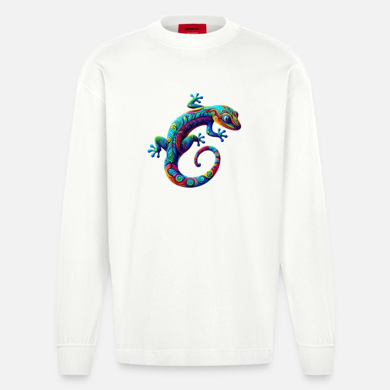 Gecko - Manches longues bio épais oversize fabriqué en UE - OFF WHITE