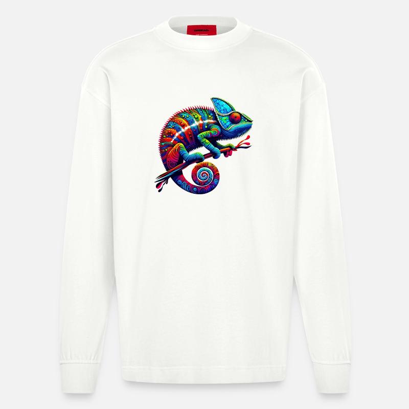 Caméléon - Manches longues bio épais oversize fabriqué en UE - OFF WHITE