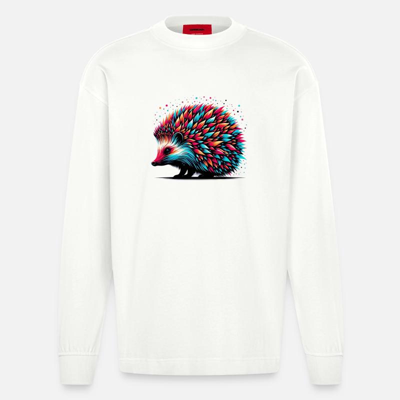 Igel - Heavyweight Oversized Organic Langarmshirt Made in EU - OFF WHITE