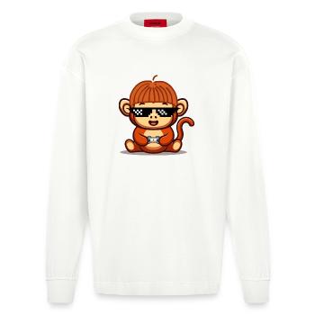 Singe de jeu - Manches longues bio épais oversize fabriqué en UE - OFF WHITE - Devant