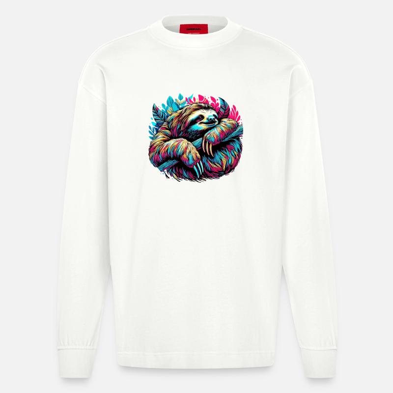 Faultier - Heavyweight Oversized Organic Langarmshirt Made in EU - OFF WHITE