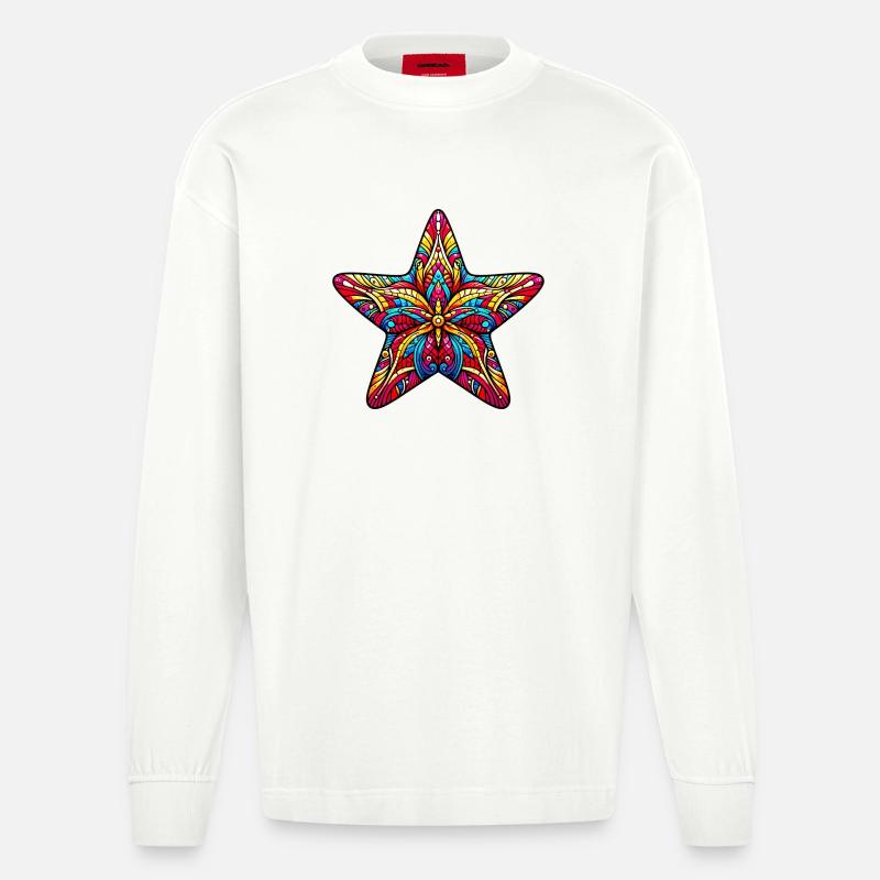 Seestern - Heavyweight Oversized Organic Langarmshirt Made in EU - OFF WHITE