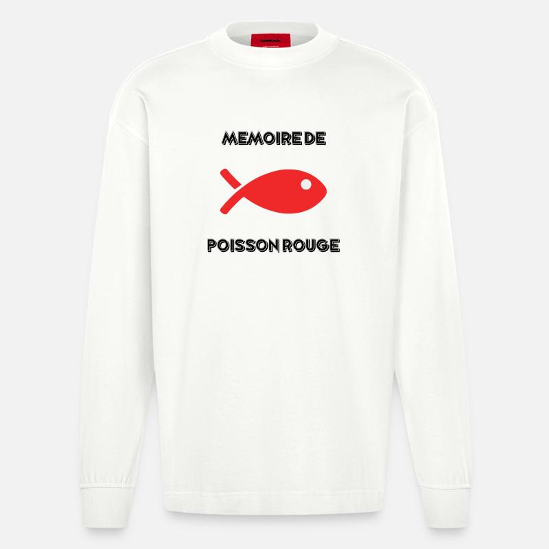 FISCH. GEDÄCHTNIS - Heavyweight Oversized Organic Langarmshirt Made in EU - OFF WHITE