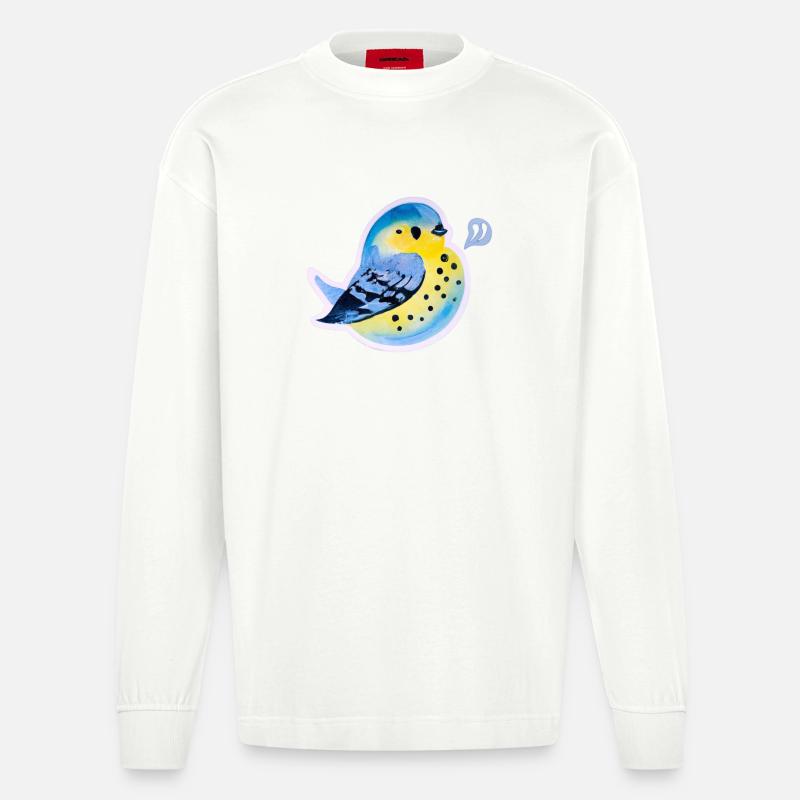 Meise - Heavyweight Oversized Organic Langarmshirt Made in EU - OFF WHITE
