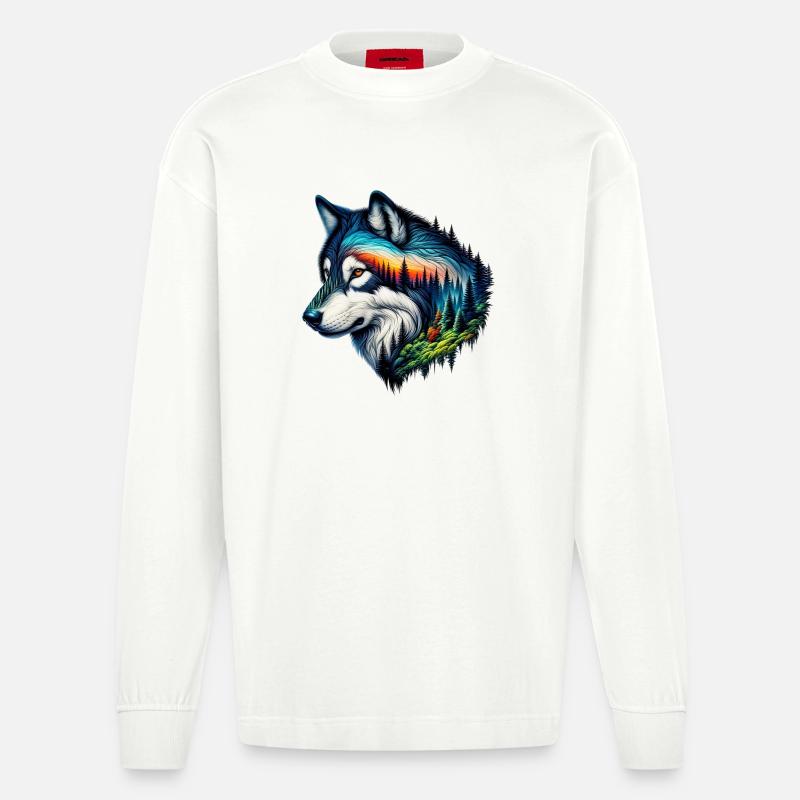 Loup - Manches longues bio épais oversize fabriqué en UE - OFF WHITE