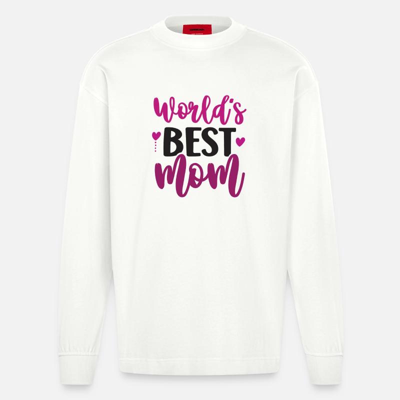 Die beste Mutter der Welt - Heavyweight Oversized Organic Langarmshirt Made in EU - OFF WHITE
