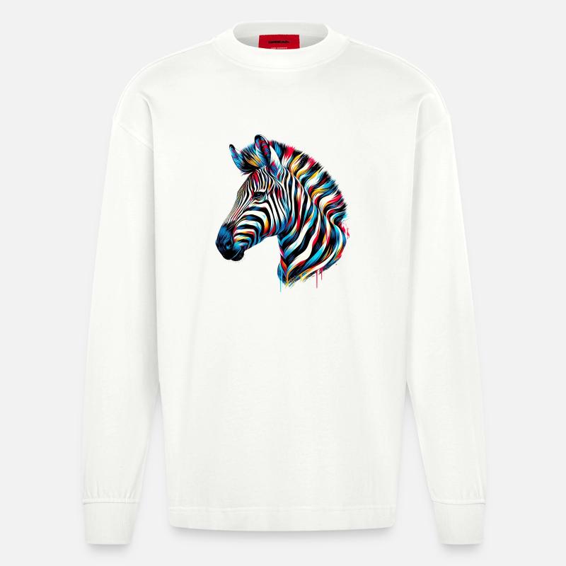 Zebra - Heavyweight Oversized Organic Longsleeve Shirt Made in EU - OFF WHITE