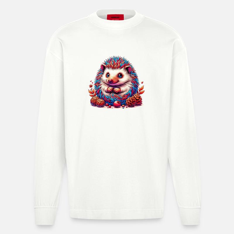 Hérisson - Manches longues bio épais oversize fabriqué en UE - OFF WHITE