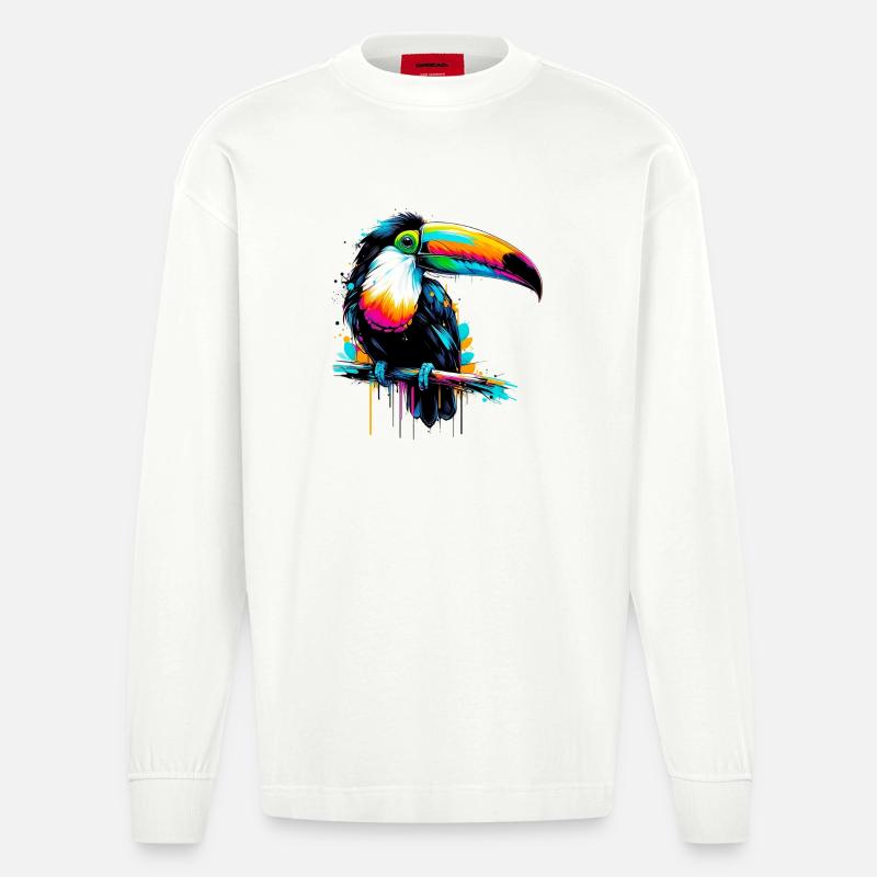 Tukan - Heavyweight Oversized Organic Langarmshirt Made in EU - OFF WHITE