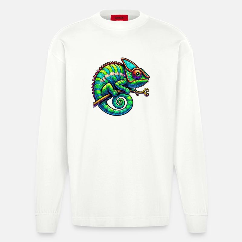 Chamäleon - Heavyweight Oversized Organic Langarmshirt Made in EU - OFF WHITE