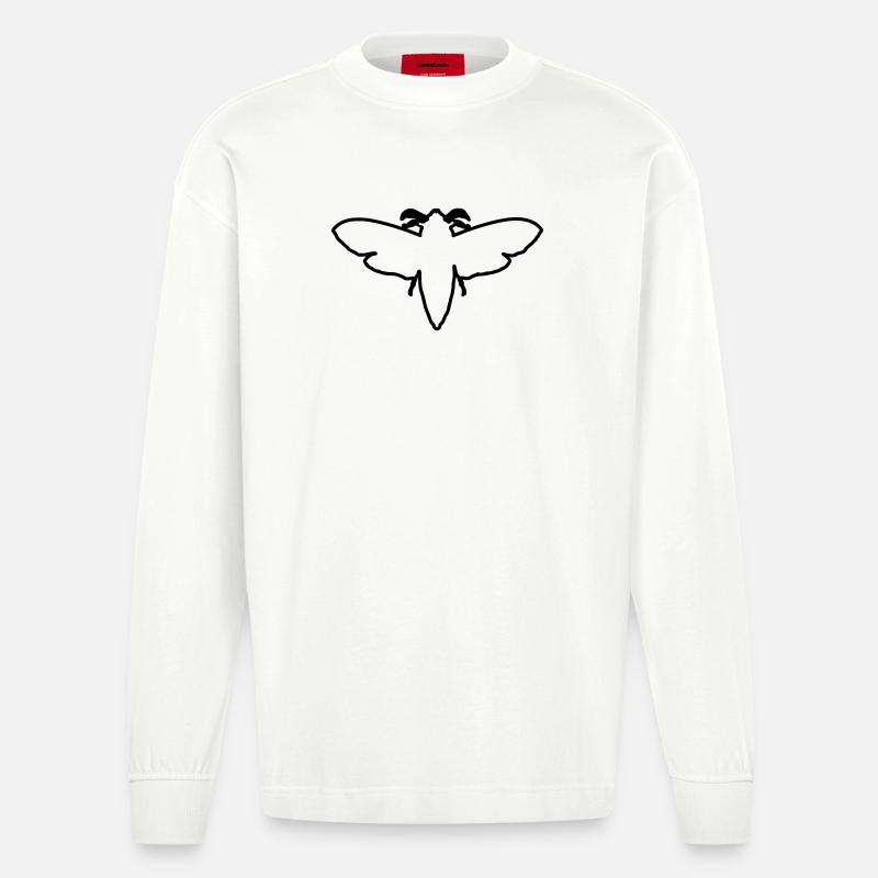 Papillon de nuit 2 - Manches longues bio épais oversize fabriqué en UE - OFF WHITE