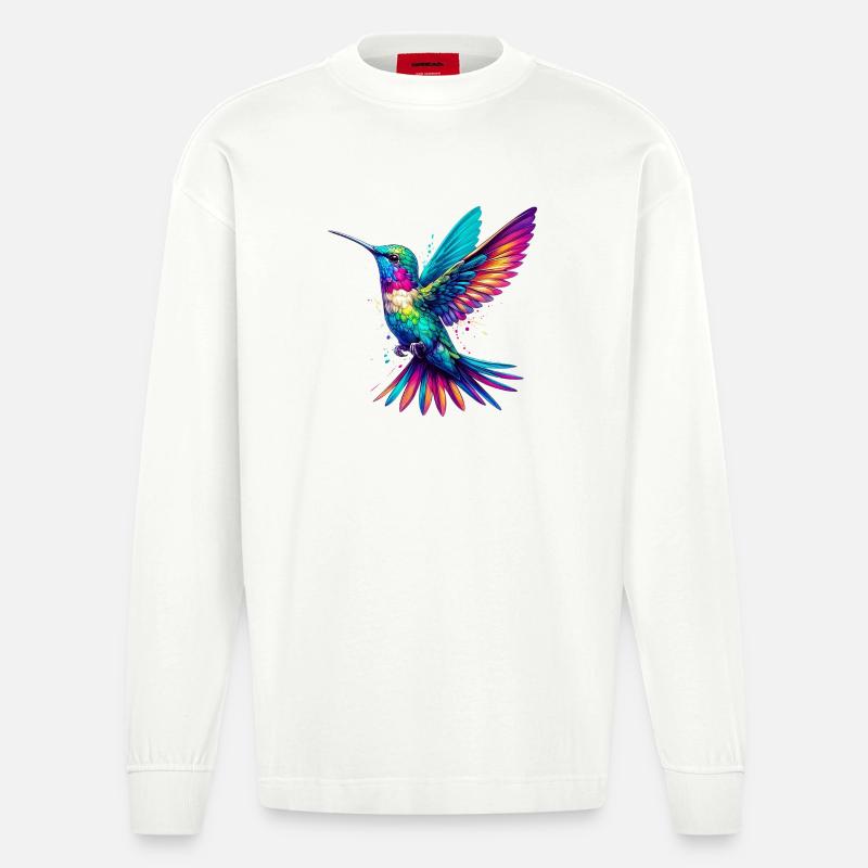 Kolibri - Heavyweight Oversized Organic Langarmshirt Made in EU - OFF WHITE