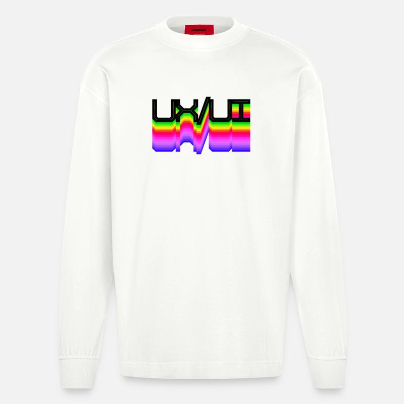 Code Developer Skripting Dev Computerfreak Geek - Heavyweight Oversized Organic Langarmshirt Made in EU - OFF WHITE