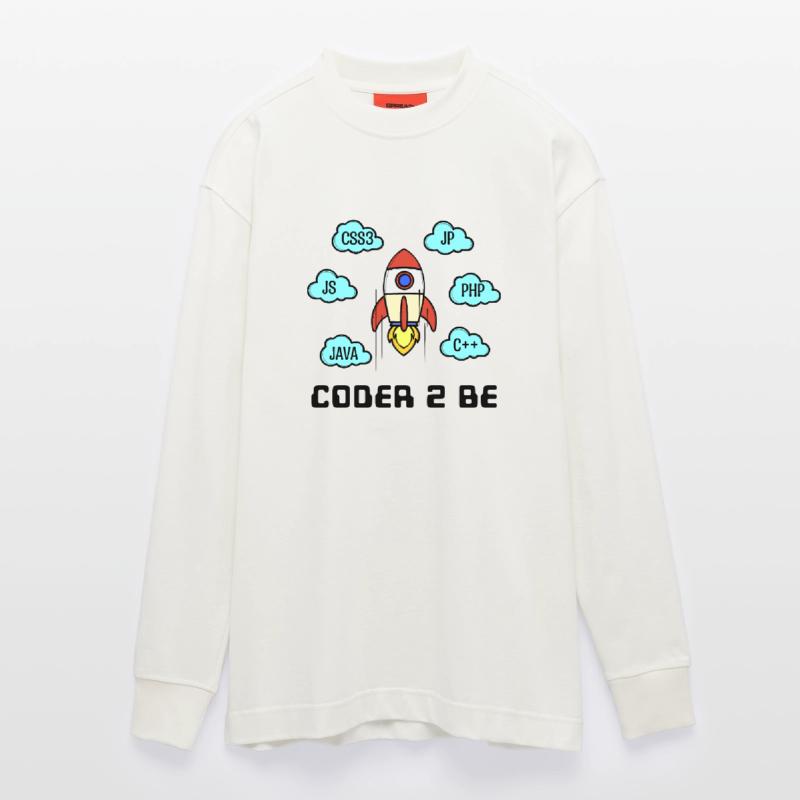 Open Source Developer Css C++ Php Java Coden Heavyweight Oversized Organic Langarmshirt Made in EU