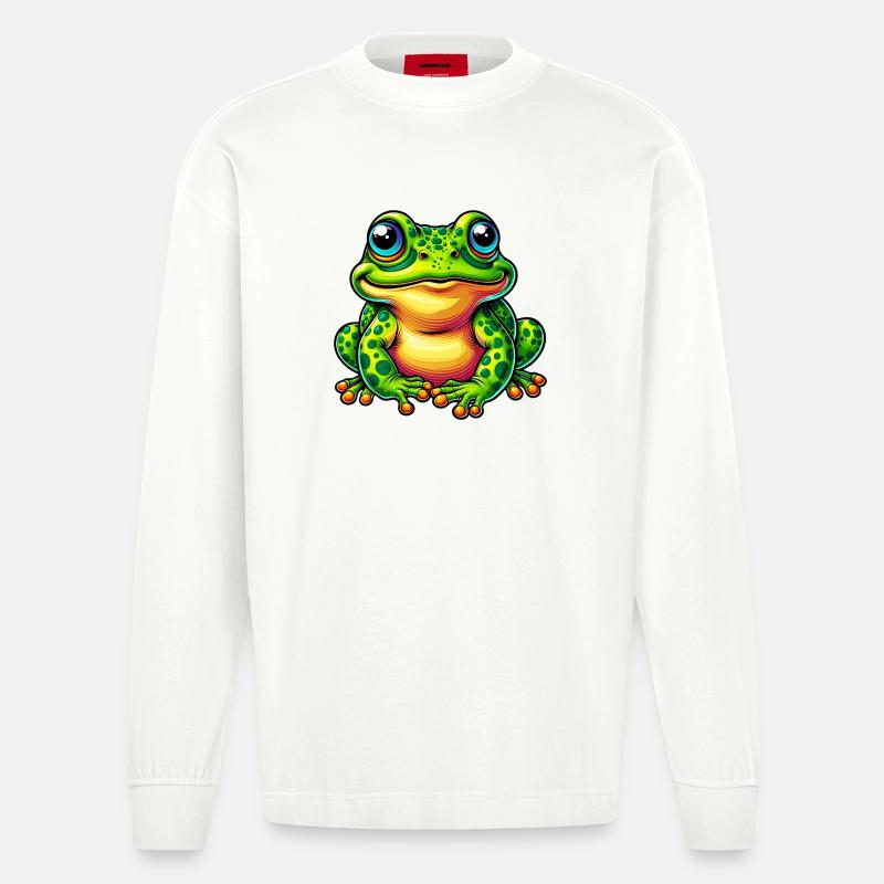 Frosch - Heavyweight Oversized Organic Langarmshirt Made in EU - OFF WHITE