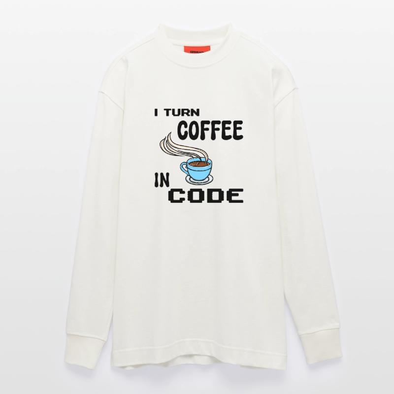 Programmeur de code Scripting Statement Développeur Manches longues bio épais oversize fabriqué en UE