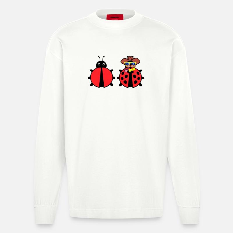 Bugs Debug Developer Bugfixing Programmer - Heavyweight Oversized Organic Longsleeve Shirt Made in EU - OFF WHITE