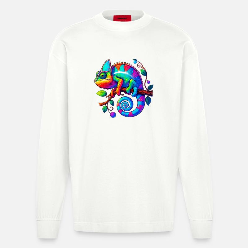 Chamäleon - Heavyweight Oversized Organic Langarmshirt Made in EU - OFF WHITE