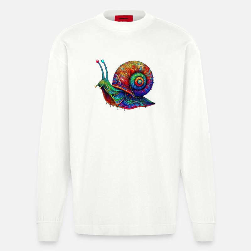 Schnecke - Heavyweight Oversized Organic Langarmshirt Made in EU - OFF WHITE