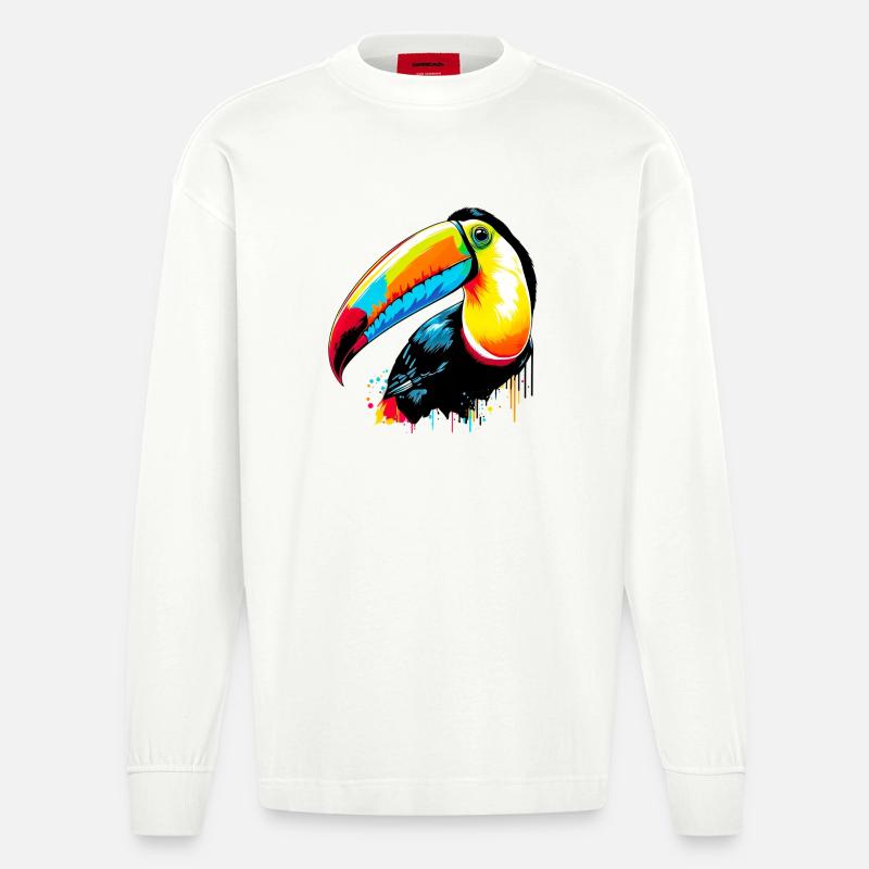 Toucan - Manches longues bio épais oversize fabriqué en UE - OFF WHITE
