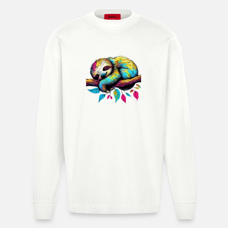 Faultier - Heavyweight Oversized Organic Langarmshirt Made in EU - OFF WHITE